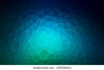 Light Blue, Green vector polygonal pattern. Creative illustration in halftone style with triangles. Textured pattern for your backgrounds.