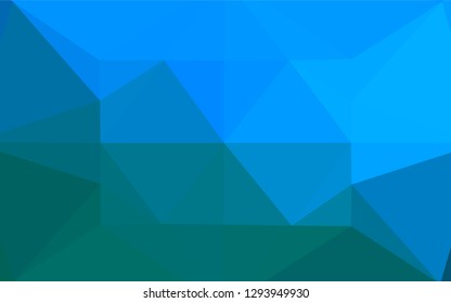 Light Blue, Green vector polygonal background. A vague abstract illustration with gradient. Brand new style for your business design.