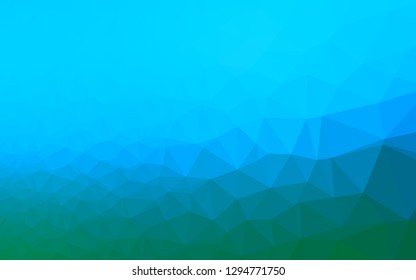 Light Blue, Green vector polygonal template. Colorful illustration in abstract style with gradient. Brand new style for your business design.