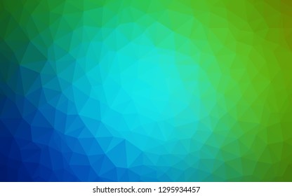Light Blue, Green vector polygonal pattern. Colorful illustration in abstract style with triangles. Pattern for a brand book's backdrop.