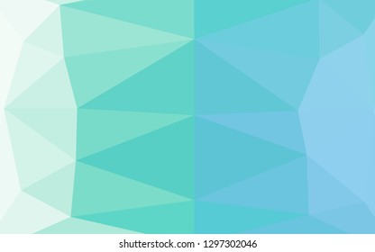 Light Blue, Green vector polygonal background. Shining colored illustration in a Brand new style. Completely new design for your business.