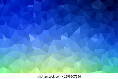 Light Blue, Green vector polygonal template. Shining polygonal illustration, which consist of triangles. A completely new design for your leaflet.