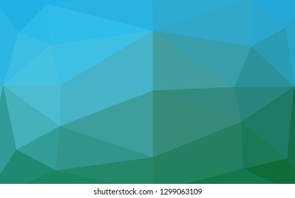 Light Blue, Green vector polygonal template. Colorful illustration in abstract style with gradient. The best triangular design for your business.