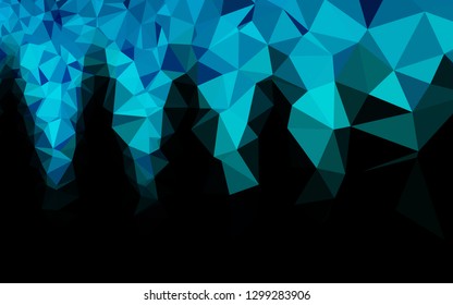 Light Blue, Green vector polygonal background. A sample with polygonal shapes. The best triangular design for your business.
