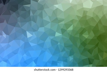 Light Blue, Green vector polygonal background. Creative geometric illustration in Origami style with gradient. Pattern for a brand book's backdrop.