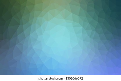 Light Blue, Green vector polygonal template. Modern abstract illustration with triangles. Template for cell phone's backgrounds.