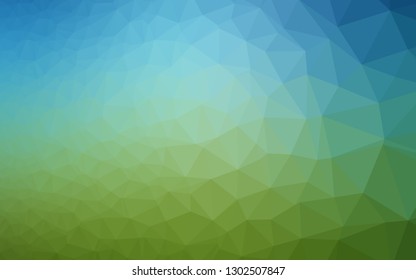 Light Blue, Green vector polygonal template. Colorful abstract illustration with gradient. Triangular pattern for your business design.