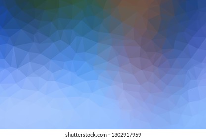 Light Blue, Green vector polygonal template. Creative geometric illustration in Origami style with gradient. Textured pattern for your backgrounds.