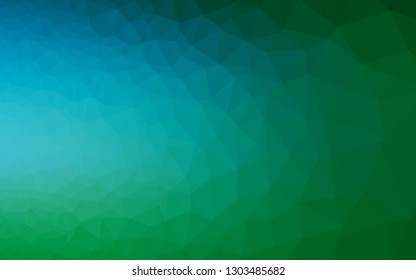 Light Blue, Green vector polygonal background. Colorful illustration in Origami style with gradient.  Template for your brand book.