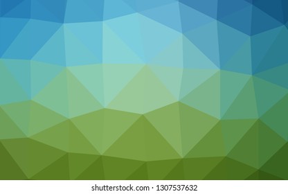 Light Blue, Green vector polygonal pattern. Glitter abstract illustration with an elegant design. Template for a cell phone background.