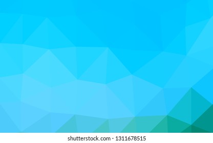 Light Blue, Green vector polygonal background. Brand new colorful illustration in with gradient. Triangular pattern for your business design.