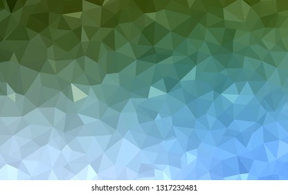 Light Blue, Green vector polygonal pattern. Triangular geometric sample with gradient.  Pattern for a brand book's backdrop.