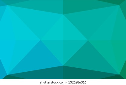 Light Blue, Green vector polygonal background. Brand new colored illustration in blurry style with gradient. The textured pattern can be used for background.