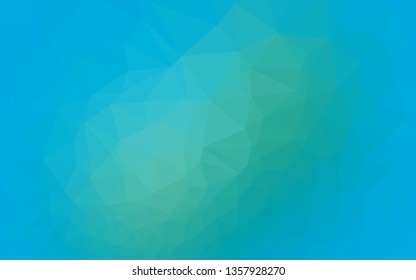Light Blue, Green vector polygonal template. Modern geometrical abstract illustration with gradient. The best triangular design for your business.