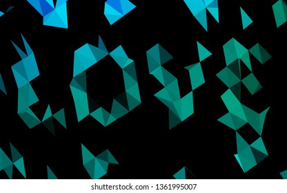 Light Blue, Green vector polygonal background. Shining colored illustration in a Brand new style. Completely new template for your business design.