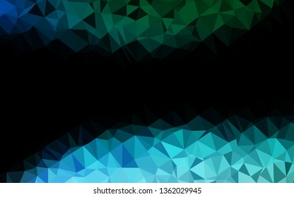 Light Blue, Green vector polygonal pattern. Colorful illustration in Origami style with gradient.  Brand new design for your business.