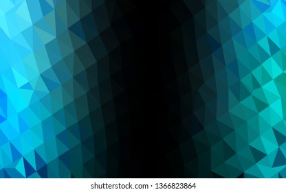 Light Blue, Green vector polygonal template. Modern geometrical abstract illustration with gradient. Completely new template for your business design.