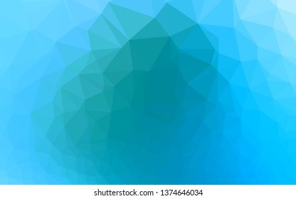 Light Blue, Green vector polygonal background. Triangular geometric sample with gradient.  New texture for your design.