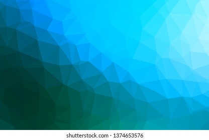 Light Blue, Green vector polygonal background. A completely new color illustration in a vague style. Brand new style for your business design.