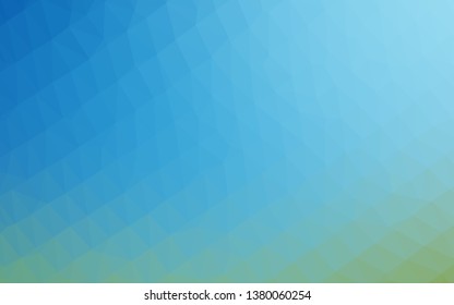 Light Blue, Green vector polygonal background. A vague abstract illustration with gradient. Textured pattern for background.