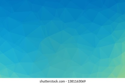 Light Blue, Green vector polygonal pattern. Modern geometrical abstract illustration with gradient. Elegant pattern for a brand book.