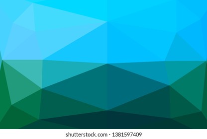 Light Blue, Green vector polygonal template. Colorful illustration in abstract style with gradient. Triangular pattern for your business design.