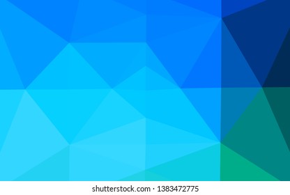Light Blue, Green vector polygonal background. Creative illustration in halftone style with gradient. Brand new style for your business design.