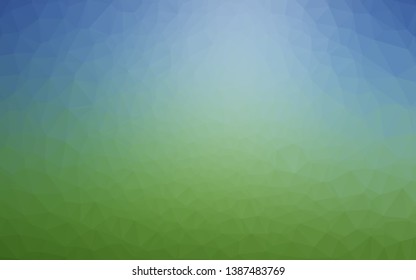 Light Blue, Green vector polygonal template. Colorful abstract illustration with gradient. Elegant pattern for a brand book.