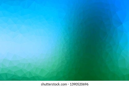 Light Blue, Green vector polygonal pattern. Colorful abstract illustration with gradient. Elegant pattern for a brand book.