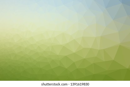 Light Blue, Green vector polygonal background. Geometric illustration in Origami style with gradient. Brand new style for your business design.