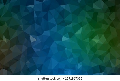 Light Blue, Green vector polygonal background. Modern abstract illustration with triangles. Brand new style for your business design.