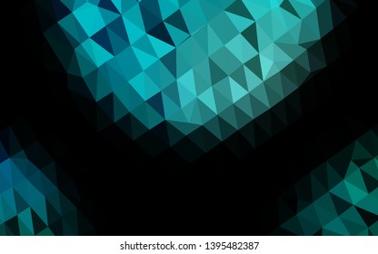 Light Blue, Green vector polygonal template. Colorful illustration in Origami style with gradient.  Template for your brand book.