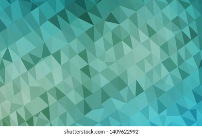 Light Blue, Green vector polygonal background. A sample with polygonal shapes. Brand new style for your business design.