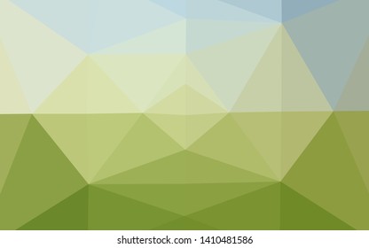 Light Blue, Green vector polygonal background. Brand new colorful illustration in with gradient. Triangular pattern for your business design.
