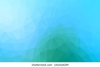 Light Blue, Green vector polygonal background. Glitter abstract illustration with an elegant design. Completely new design for your business.