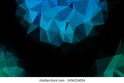 Light Blue, Green vector polygonal template. A completely new color illustration in a vague style. Brand new style for your business design.