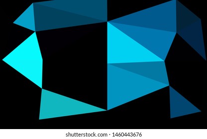 Light Blue, Green vector polygonal pattern. Geometric illustration in Origami style with gradient. New texture for your design.