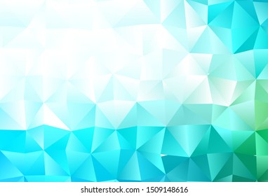 Light Blue, Green vector polygonal background. Modern geometrical abstract illustration with gradient. Brand new style for your business design.