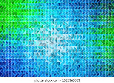 Light Blue, Green vector polygonal pattern. Geometric illustration in Origami style with gradient.  Pattern for a brand book's backdrop.