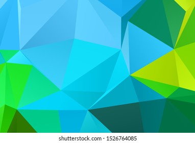 Light Blue, Green vector polygonal template. A sample with polygonal shapes. Template for cell phone's backgrounds.