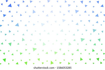 Light Blue, Green vector  polygonal pattern. Colorful abstract illustration with triangles. Pattern for a brand book's backdrop.