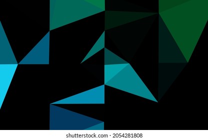 Light Blue, Green vector polygonal background. A completely new color illustration in a vague style. Textured pattern for background.
