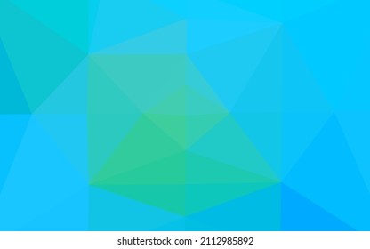 Hellblaue, grüne Vektorgrafik-Polygonvorlage. Farbige Illustration in einem brandneuen Stil. Dreieckiges Muster für Ihr Business-Design.