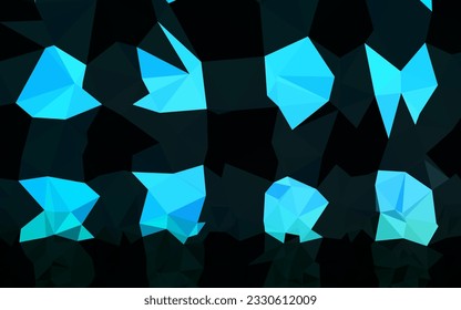 Azul claro, Vector verde patrón poligonal. Ilustración colorida de estilo Origami con degradado.  Nuevo estilo para su diseño de negocio.