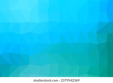 Light Blue, Green vector polygonal pattern. Shining illustration, which consist of triangles. New texture for your design.