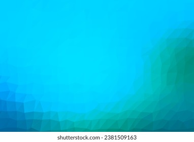 Light Blue, Green vector polygonal template. Geometric illustration in Origami style with gradient. The best triangular design for your business.