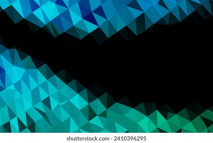 Light Blue, Green vector polygonal background. Colorful illustration in abstract style with gradient. Template for a cell phone background.