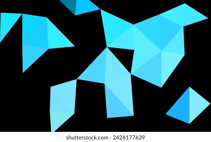 Light Blue, Green vector polygonal pattern. Colorful illustration in Origami style with gradient.  Template for a cell phone background.