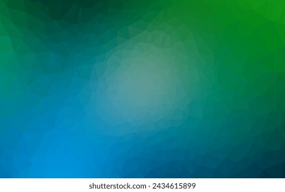 Azul claro, verde vector plantilla poligonal. Ilustración de colores brillantes en un nuevo estilo. El patrón elegante se puede utilizar como parte de un libro de marca.