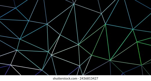 Light blue, green vector polygonal background. Illustration in broken glass style with triangles. Multipurpose app design.